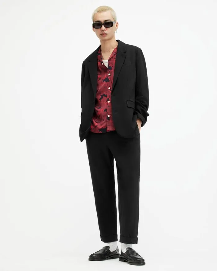 Helm Lightweight Blazer Black Men AllSaints Jackets and Coats