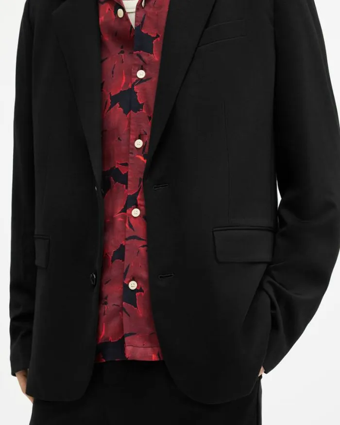 Helm Lightweight Blazer Black Men AllSaints Jackets and Coats