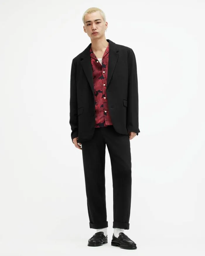 Helm Lightweight Blazer Black Men AllSaints Jackets and Coats