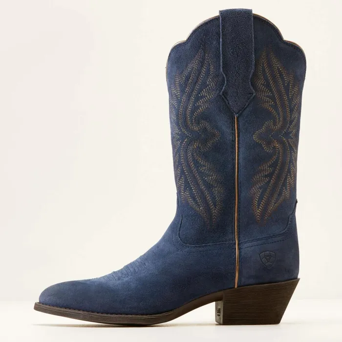 Heritage R Toe StretchFit Western Boot Midnight Navy Suede Women Ariat Western Boots Heritage R Toe StretchFit Western Boot Midnight Navy Suede Women Ariat Western Boots