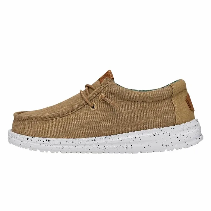 Hey Dude Big Kids Wally Youth Washed Canvas Walnut 8211 Kids