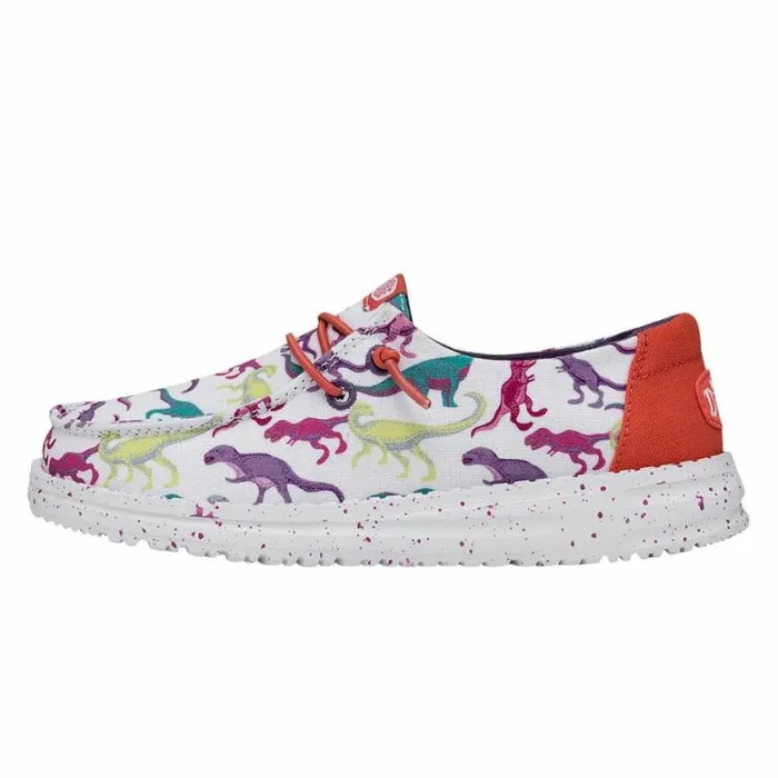 Hey Dude Big Kids Wendy Youth Dino Whitepink 8211 Kids
