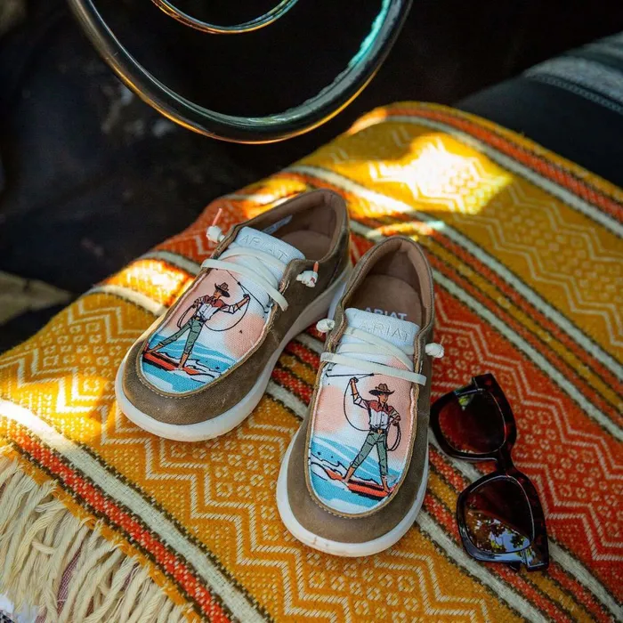 Hilo Western Aloha Brown Bomber Women Ariat Shoes and Sneakers