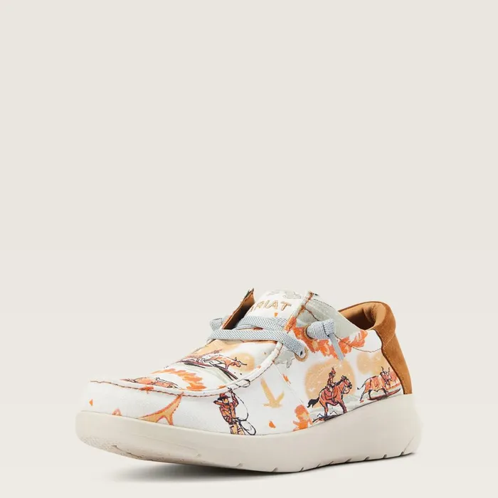 Hilo Western Aloha Surfing Longhorn Print Men Ariat Shoes and Sneakers