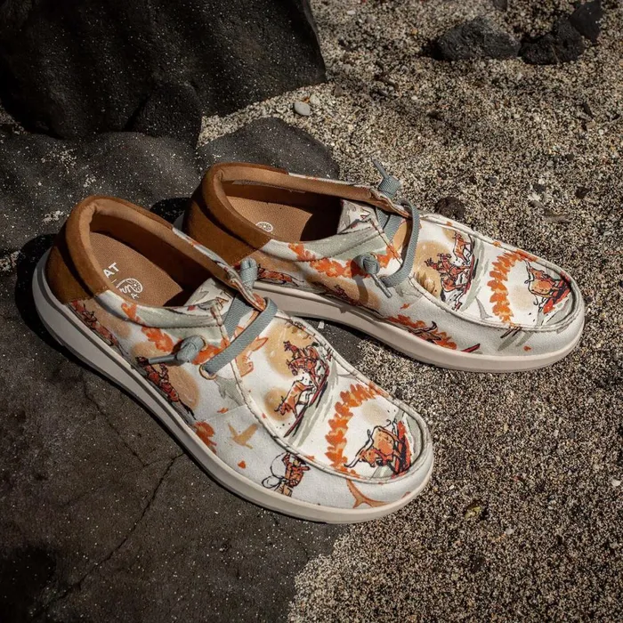 Hilo Western Aloha Surfing Longhorn Print Men Ariat Shoes and Sneakers Hilo Western Aloha Surfing Longhorn Print Men Ariat Shoes and Sneakers
