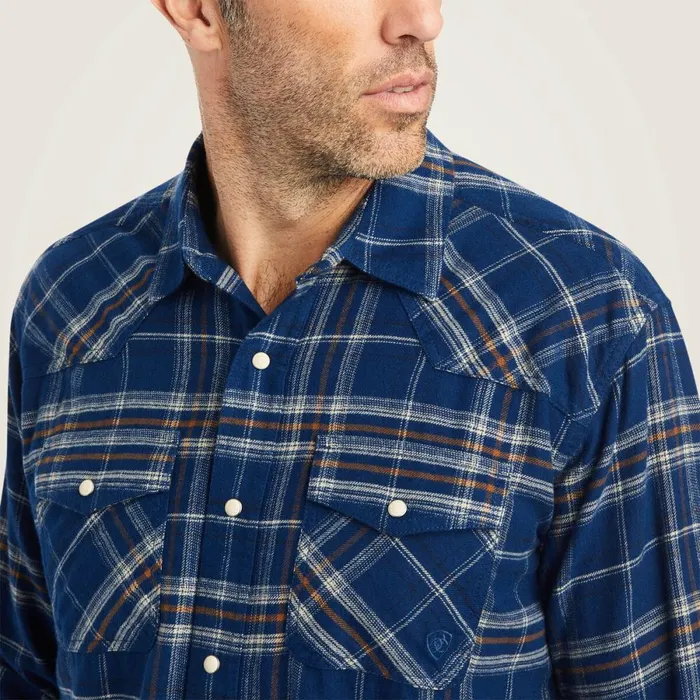 Holcombe Retro Fit Shirt Estate Blue Men Ariat Button Down Shirts Holcombe Retro Fit Shirt Estate Blue Men Ariat Button Down Shirts