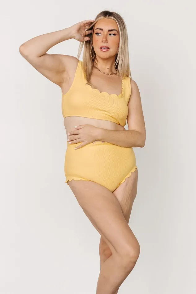 Honolulu High Waist Bikini Bottom Yellow Women Baltic Born Bikini Honolulu High Waist Bikini Bottom Yellow Women Baltic Born Bikini