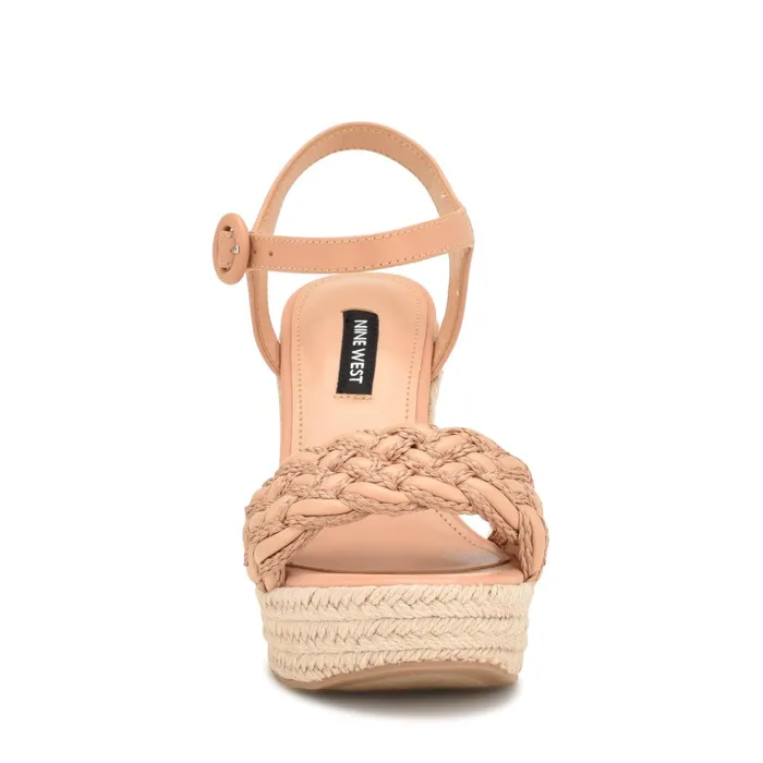 Hosana Espadrille Wedge Sandals Dark Blush Women Nine West High Heels Hosana Espadrille Wedge Sandals Dark Blush Women Nine West High Heels