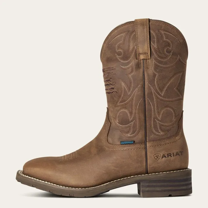 Hybrid Patriot Waterproof Western Boot Distressed Brown Men Ariat Western Boots Hybrid Patriot Waterproof Western Boot Distressed Brown Men Ariat Western Boots