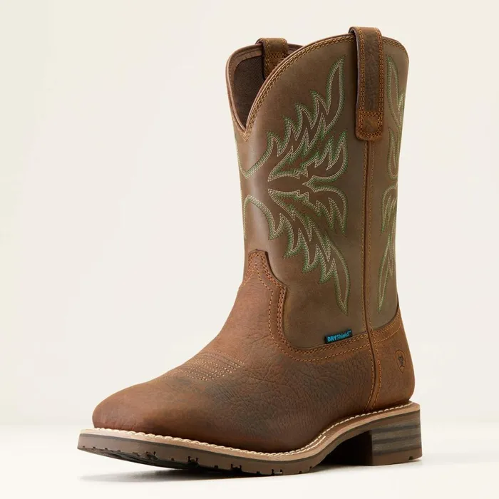 Hybrid Rancher BOA Waterproof Cowboy Boot Acorn Brown Men Ariat Western Boots