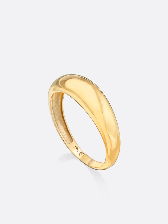 Icons Yellow Gold Everyday Dome Ring Yellow Gold Women Brochu Walker Fine Jewelry