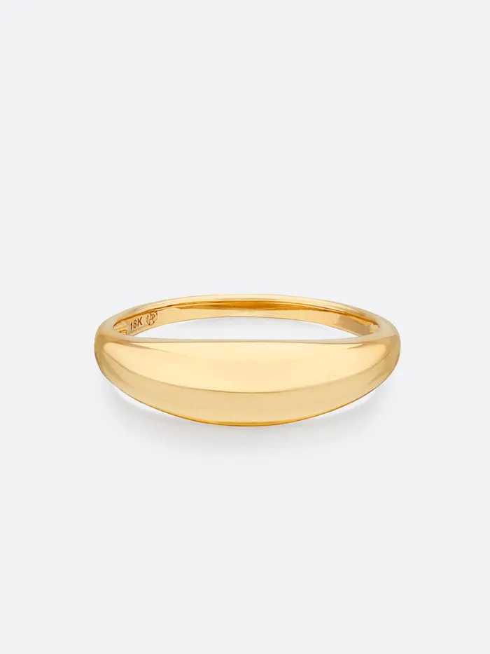 Icons Yellow Gold Everyday Dome Ring Yellow Gold Women Brochu Walker Fine Jewelry