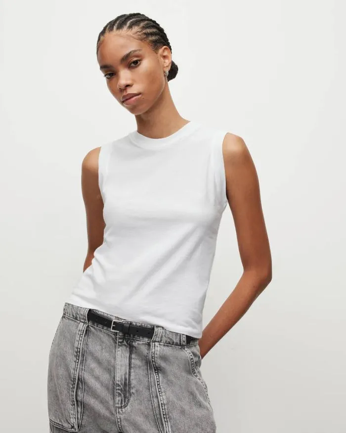 Imogen Tank Optic White Women AllSaints TShirts