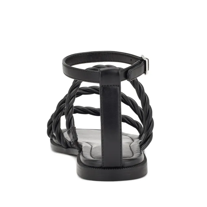 Ipster Ankle Strap Flat Sandals Black Women Nine West Low Heel Ipster Ankle Strap Flat Sandals Black Women Nine West Low Heel