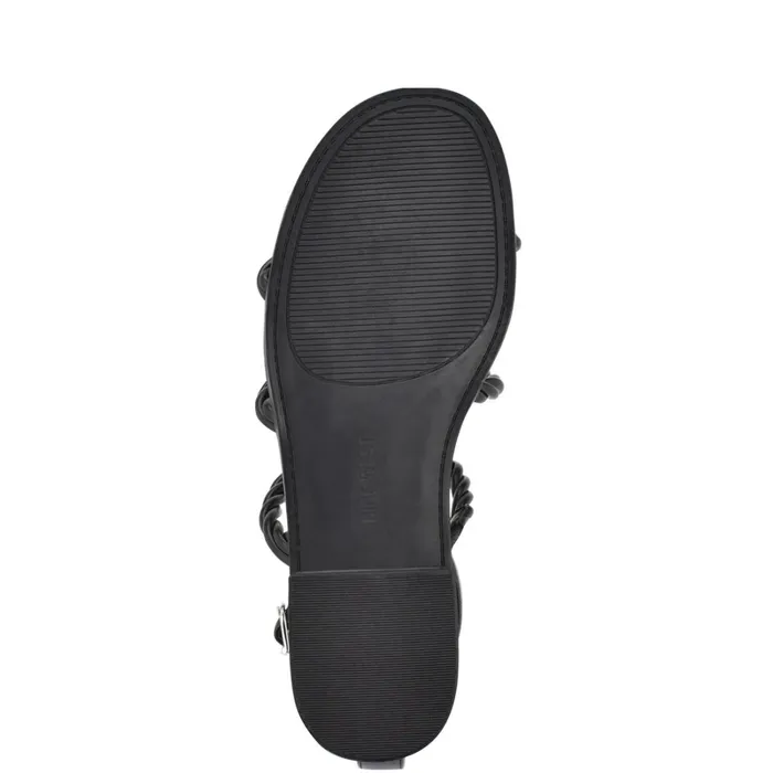 Ipster Ankle Strap Flat Sandals Black Women Nine West Low Heel Ipster Ankle Strap Flat Sandals Black Women Nine West Low Heel