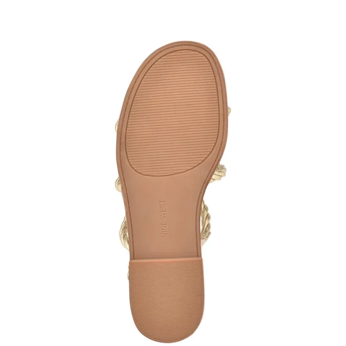 Ipster Ankle Strap Flat Sandals Gold Women Nine West Flats Ipster Ankle Strap Flat Sandals Gold Women Nine West Flats