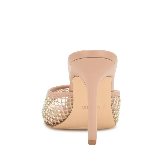 Iriep Heeled Slide Sandals Light Natural Mesh Women Nine West Sandals Iriep Heeled Slide Sandals Light Natural Mesh Women Nine West Sandals