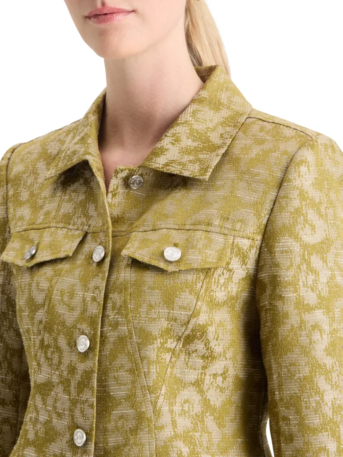 JACQUARD FITTED TRUCKER BLAZER Ikat Leopard Women Scotch and Soda Blazers