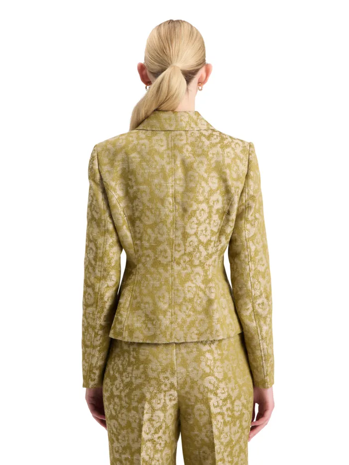 JACQUARD FITTED TRUCKER BLAZER Ikat Leopard Women Scotch and Soda Blazers