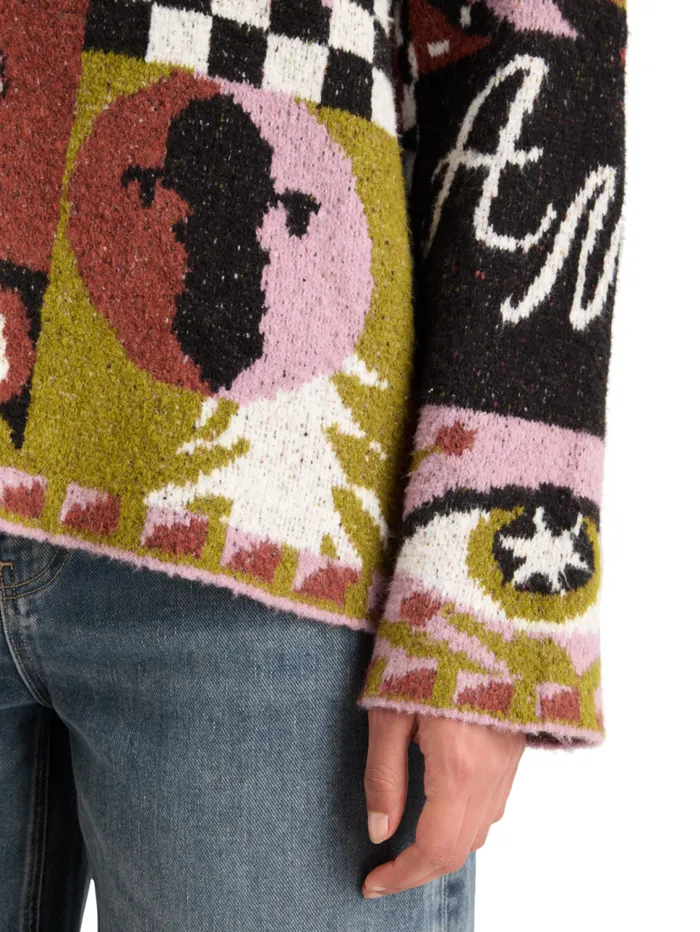 JACQUARD OVERSIZED PULLOVER Free Mind Jacquard Women Scotch and Soda Knitwear JACQUARD OVERSIZED PULLOVER Free Mind Jacquard Women Scotch and Soda Knitwear