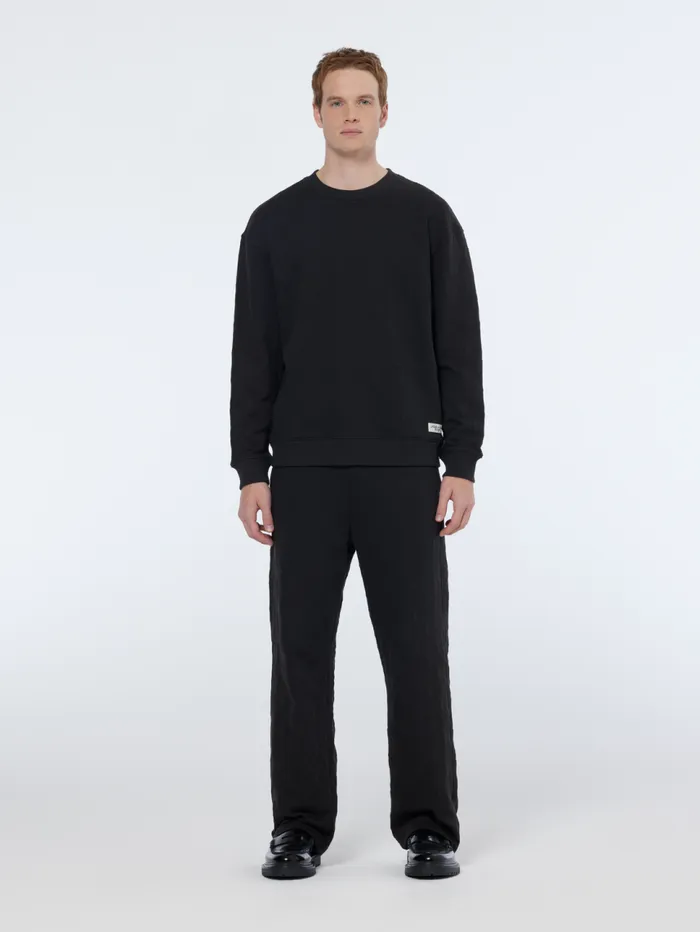 Jacquard Regular Fit Sweatshirt Black Men Scotch and Soda Sweatshirts and Hoodies