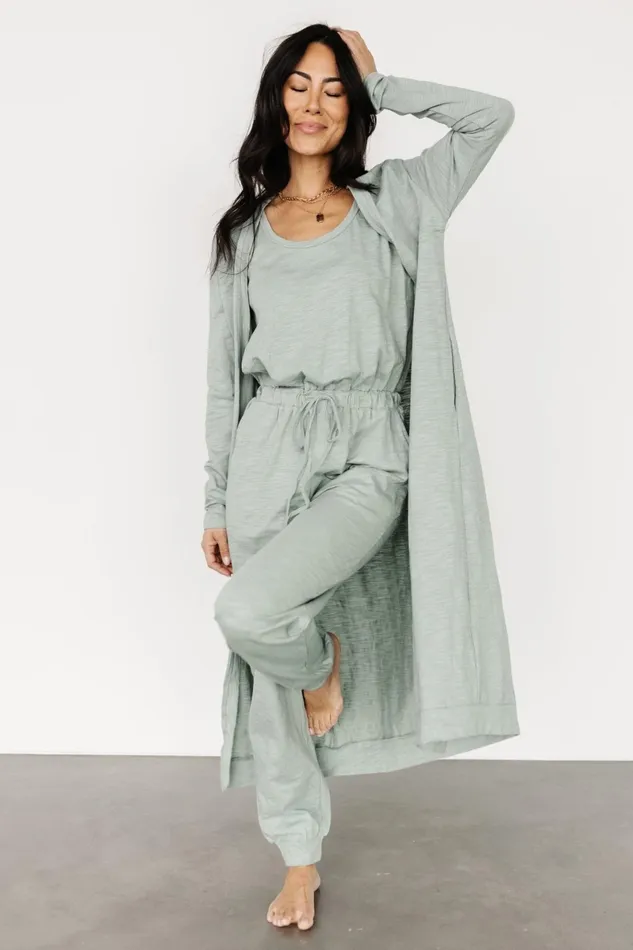 Janae Jumpsuit Cardigan Set Sage Women Baltic Born Cardigans