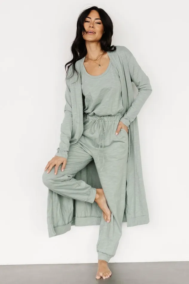 Janae Jumpsuit Cardigan Set Sage Women Baltic Born Cardigans