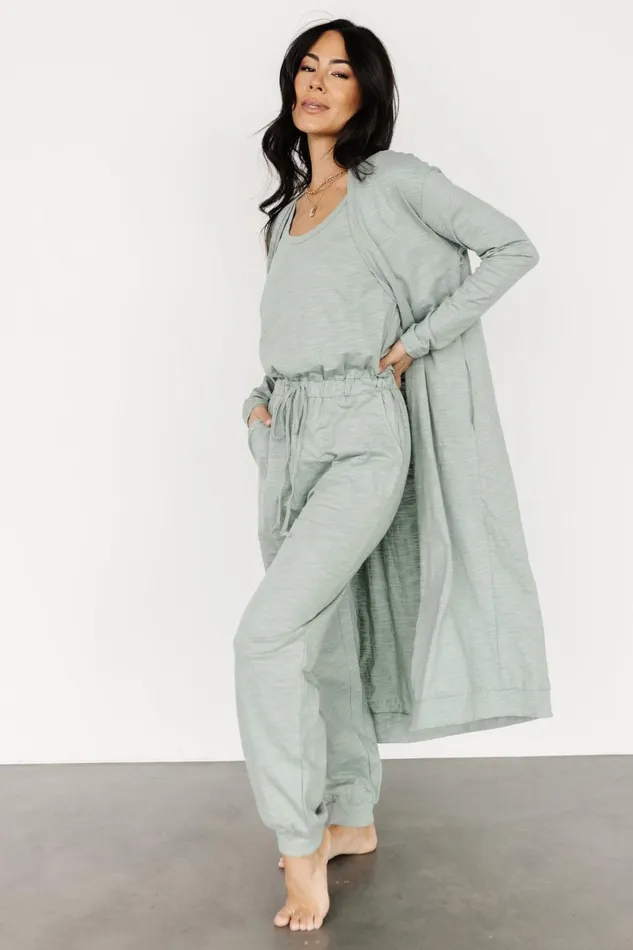 Janae Jumpsuit Cardigan Set Sage Women Baltic Born Cardigans