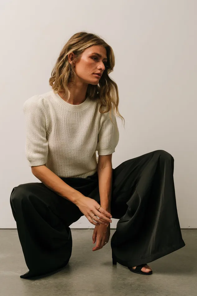 Jayla Palazzo Satin Pant Black Women Baltic Born Pants