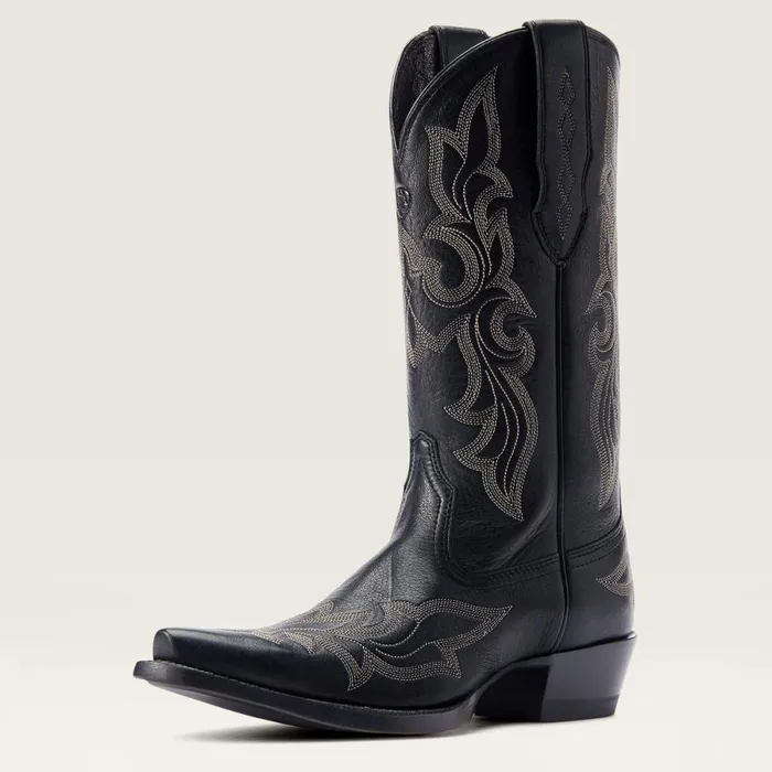 Jennings StretchFit Western Boot Black Deertan Women Ariat Western Boots
