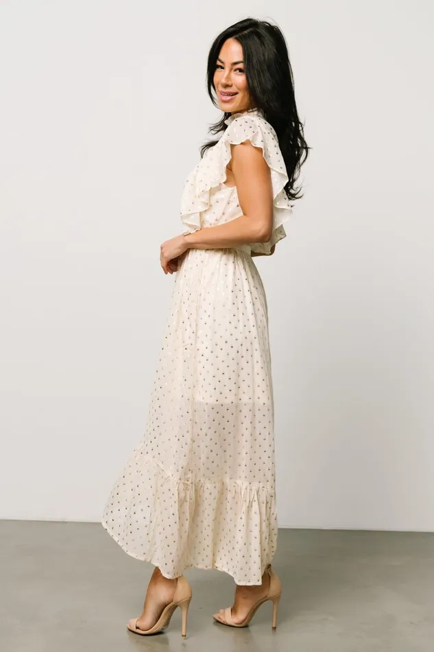 Jerika Midi Dress Natural Gold Women Baltic Born Midi Dresses