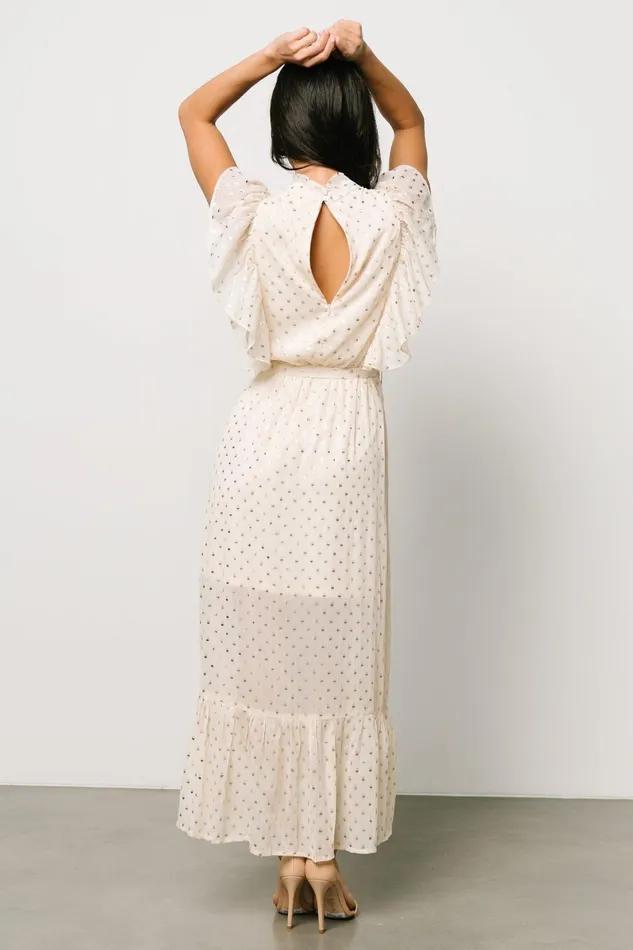 Jerika Midi Dress Natural Gold Women Baltic Born Midi Dresses
