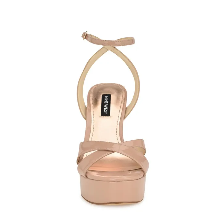 Jessie Platform Ankle Strap Sandals Light Natural Women Nine West High Heels Jessie Platform Ankle Strap Sandals Light Natural Women Nine West High Heels