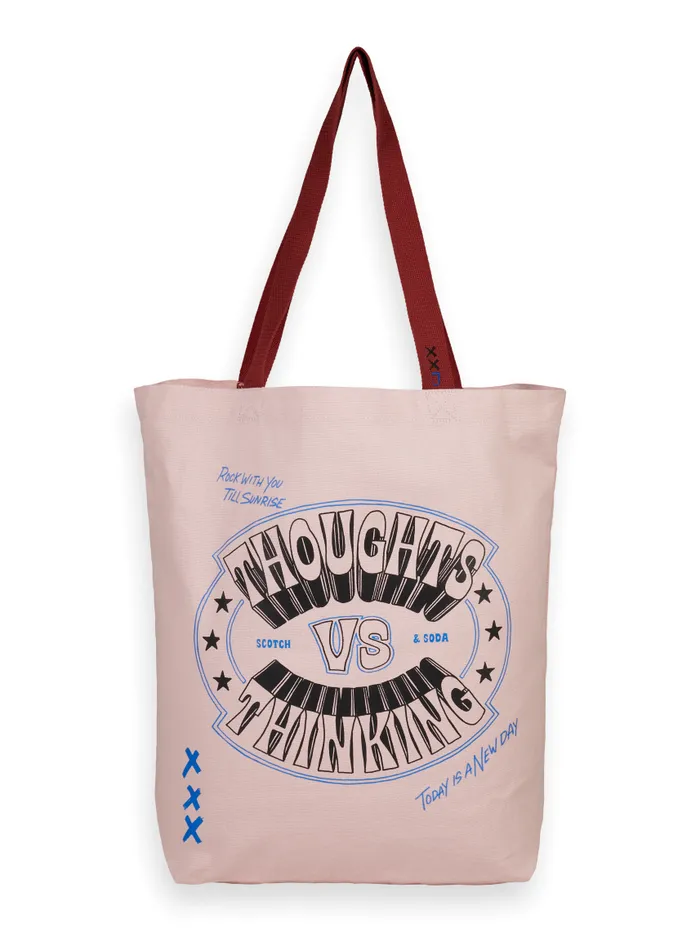 JOE JONAS X SCOTCH SODA PRINTED CANVAS TOTE White Women Scotch and Soda Bags JOE JONAS X SCOTCH SODA PRINTED CANVAS TOTE White Women Scotch and Soda Bags