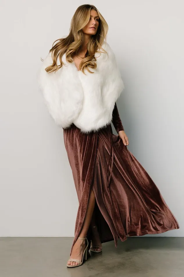 Jovie Faux Fur Shawl Pearl Women Baltic Born Shawls Jovie Faux Fur Shawl Pearl Women Baltic Born Shawls