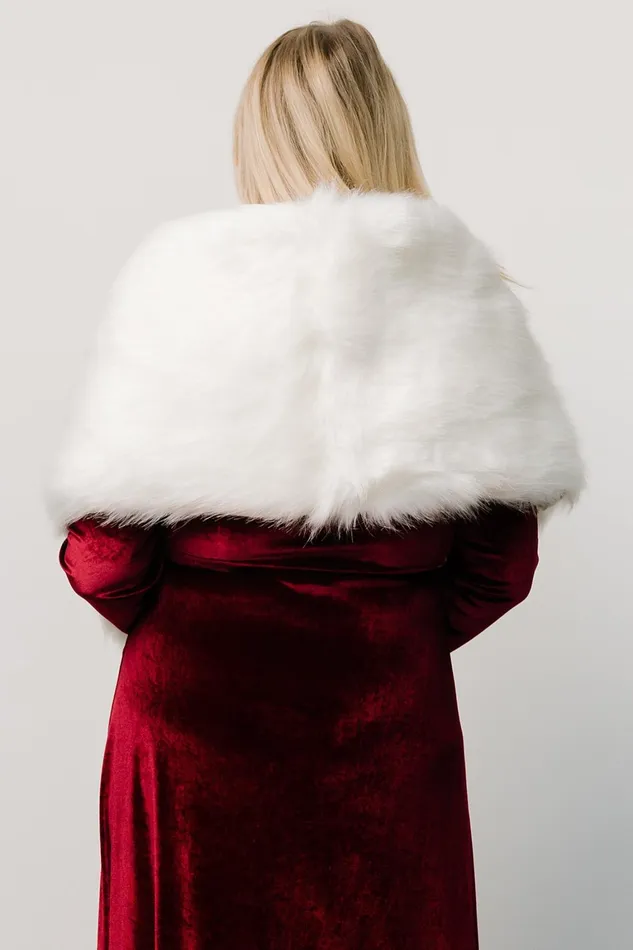 Jovie Faux Fur Shawl Pearl Women Baltic Born Shawls Jovie Faux Fur Shawl Pearl Women Baltic Born Shawls