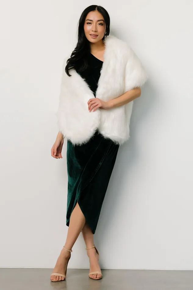 Jovie Faux Fur Shawl Pearl Women Baltic Born Shawls Jovie Faux Fur Shawl Pearl Women Baltic Born Shawls
