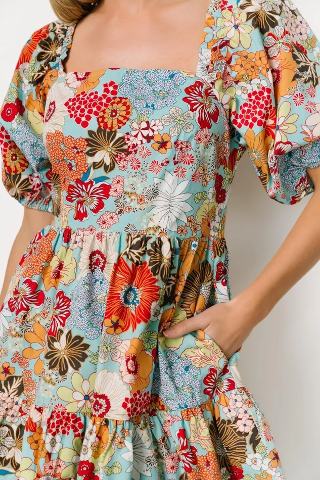 Kallie Puff Sleeve Short Dress Multi Print Women Baltic Born Short Dresses Kallie Puff Sleeve Short Dress Multi Print Women Baltic Born Short Dresses