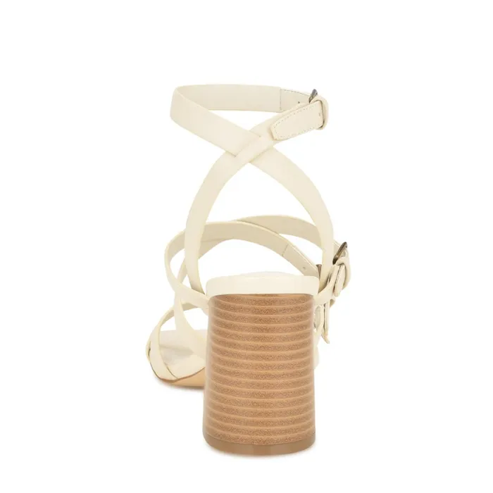 Karrly Ankle Strap Heeled Sandals Ivory Women Nine West Heeled Karrly Ankle Strap Heeled Sandals Ivory Women Nine West Heeled