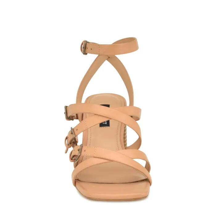 Karrly Ankle Strap Heeled Sandals Light Natural Women Nine West Mid Heels Karrly Ankle Strap Heeled Sandals Light Natural Women Nine West Mid Heels