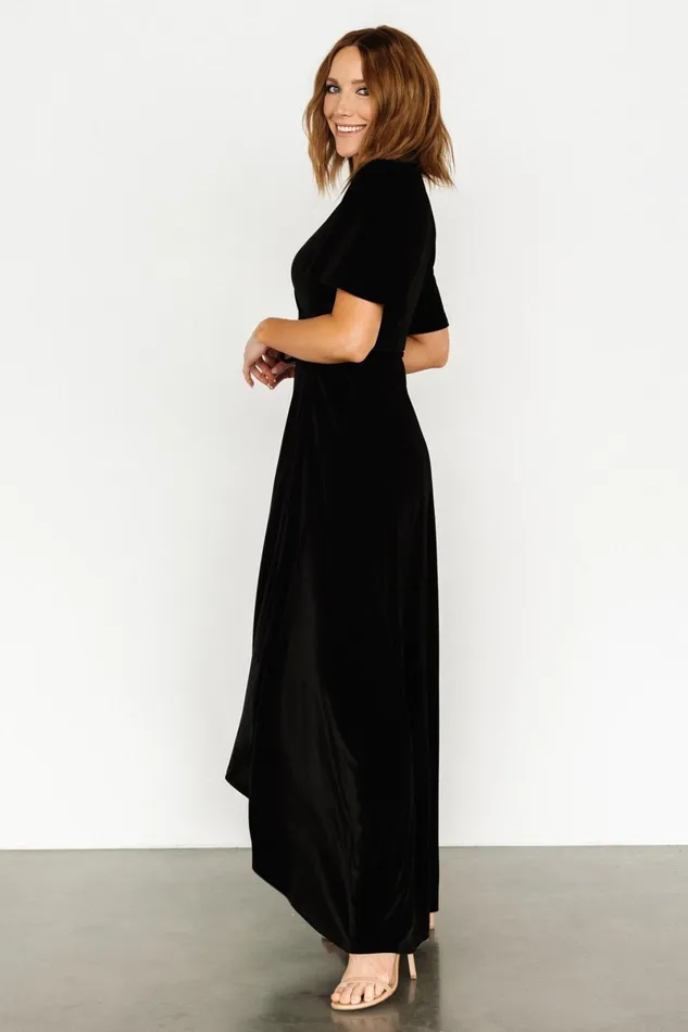 Katelyn Velvet Maxi Wrap Dress Black Women Baltic Born Mother Of The Bride Katelyn Velvet Maxi Wrap Dress Black Women Baltic Born Mother Of The Bride