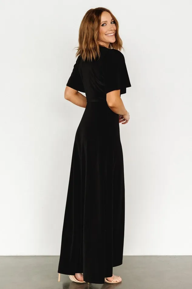 Katelyn Velvet Maxi Wrap Dress Black Women Baltic Born Mother Of The Bride Katelyn Velvet Maxi Wrap Dress Black Women Baltic Born Mother Of The Bride