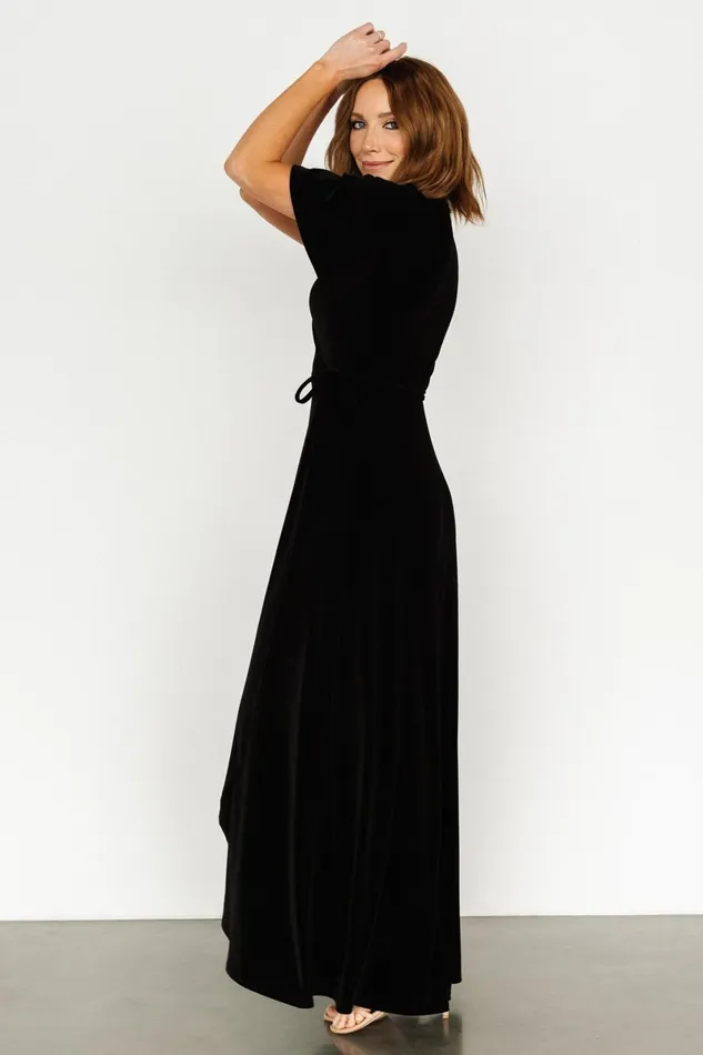 Katelyn Velvet Maxi Wrap Dress Black Women Baltic Born Mother Of The Bride Katelyn Velvet Maxi Wrap Dress Black Women Baltic Born Mother Of The Bride
