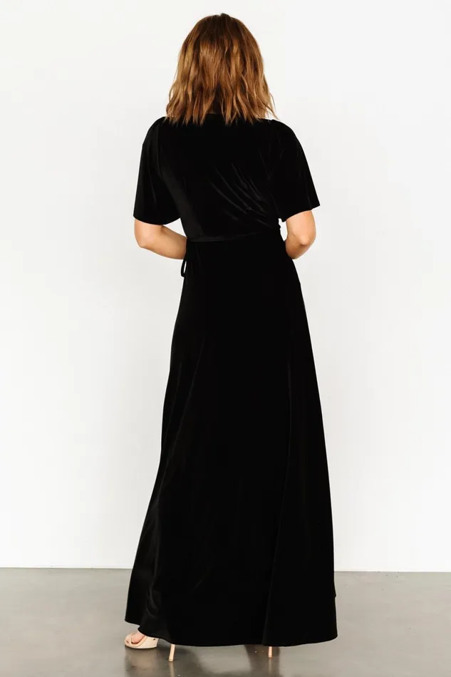 Katelyn Velvet Maxi Wrap Dress Black Women Baltic Born Mother Of The Bride Katelyn Velvet Maxi Wrap Dress Black Women Baltic Born Mother Of The Bride