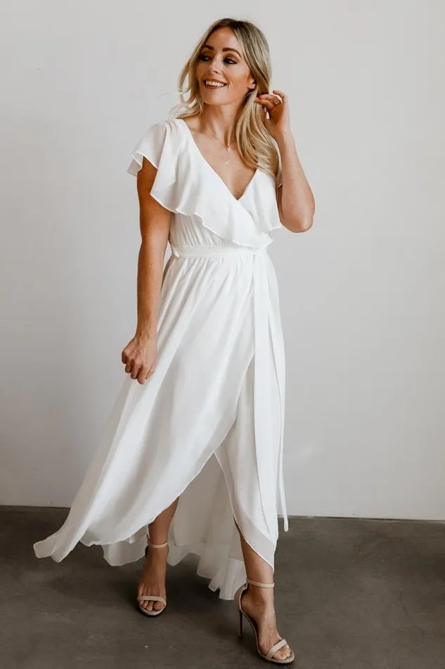 Katya Ruffle Maxi Dress White Women Baltic Born Bridal Katya Ruffle Maxi Dress White Women Baltic Born Bridal