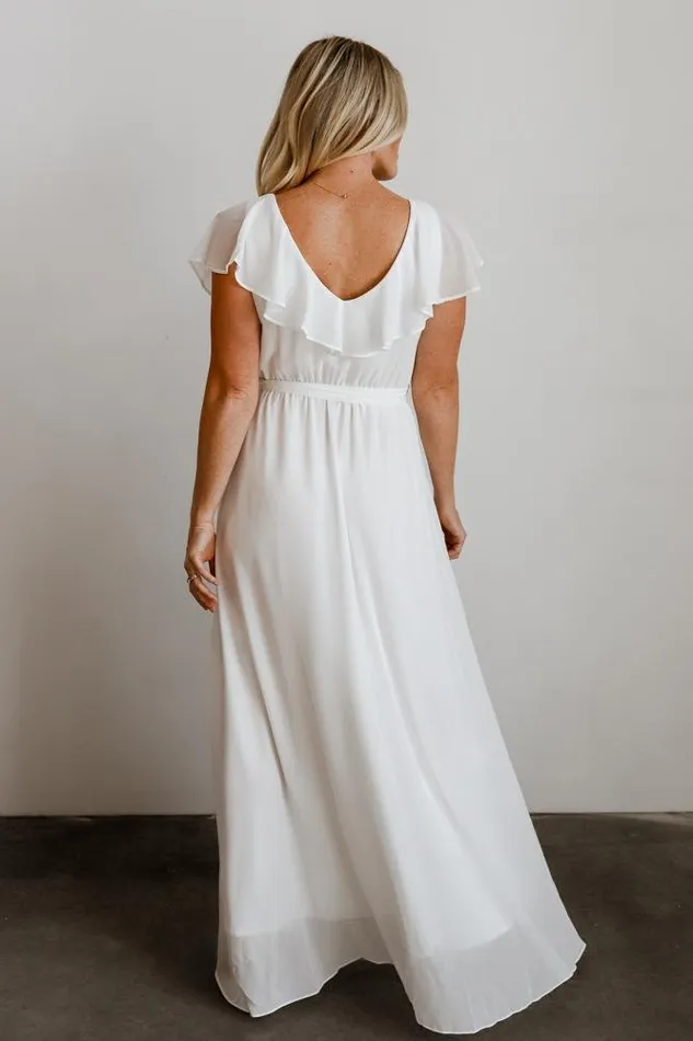 Katya Ruffle Maxi Dress White Women Baltic Born Bridal Katya Ruffle Maxi Dress White Women Baltic Born Bridal