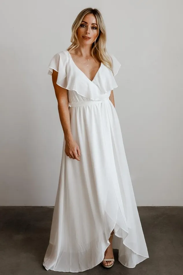 Katya Ruffle Maxi Dress White Women Baltic Born Bridal Katya Ruffle Maxi Dress White Women Baltic Born Bridal