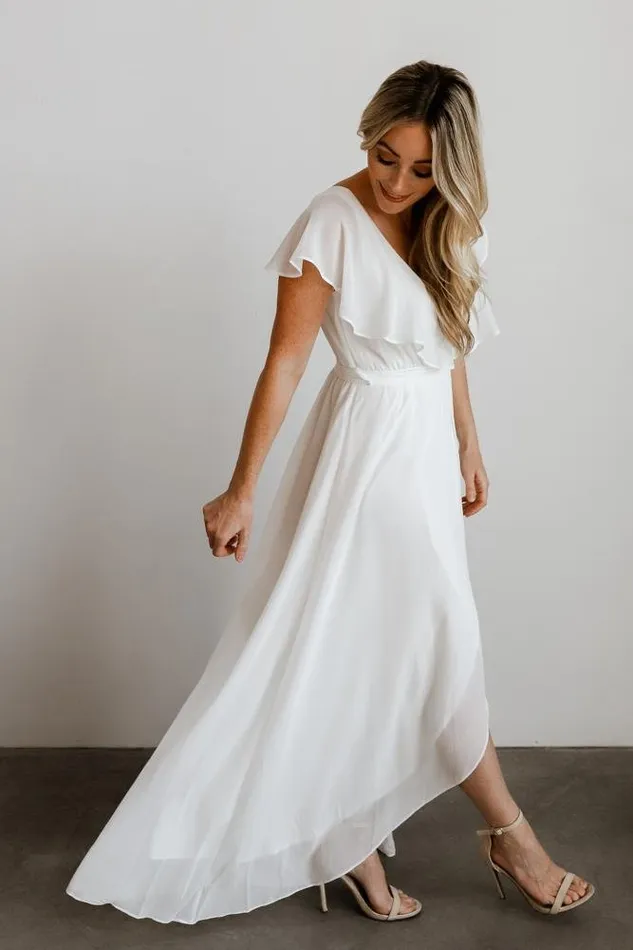 Katya Ruffle Maxi Dress White Women Baltic Born Bridal Katya Ruffle Maxi Dress White Women Baltic Born Bridal