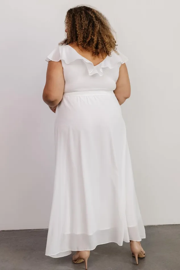 Katya Ruffle Maxi Dress White Women Baltic Born Bridal Katya Ruffle Maxi Dress White Women Baltic Born Bridal