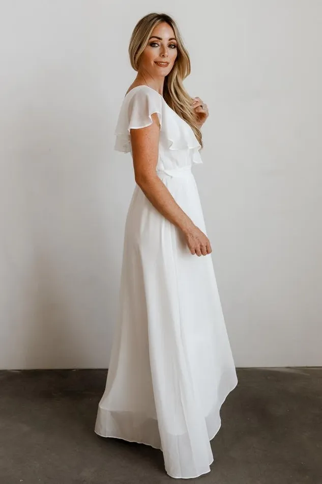 Katya Ruffle Maxi Dress White Women Baltic Born Bridal Katya Ruffle Maxi Dress White Women Baltic Born Bridal